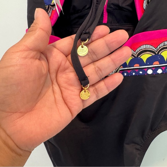 Trina Turk Tanzania Scarf Plunge One Piece size 6 - Picture 7 of 11